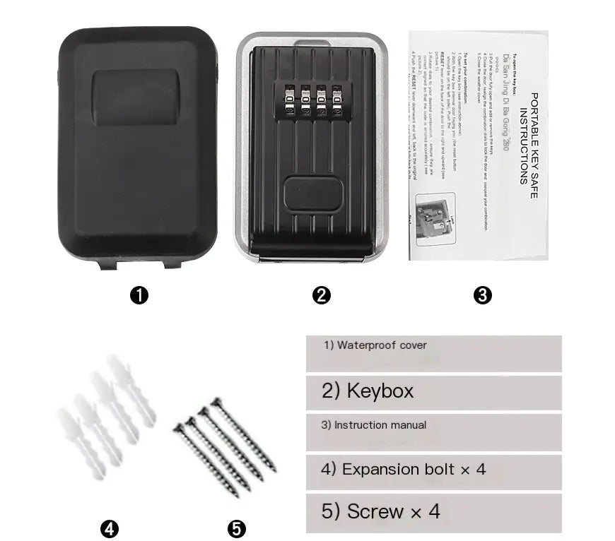 Wall-Mounted Key Safe (4 Digit Code)