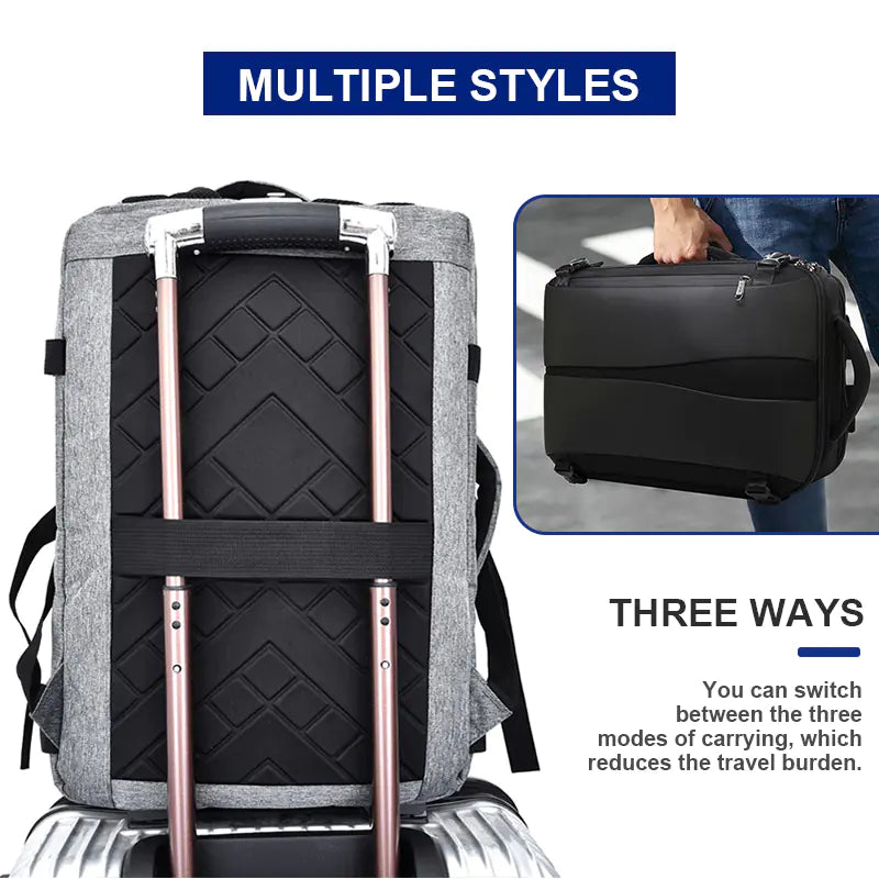 Sleek 17-Inch Anti-Theft Laptop Backpack with USB Charger (3 ways to carry) - 2 Colours