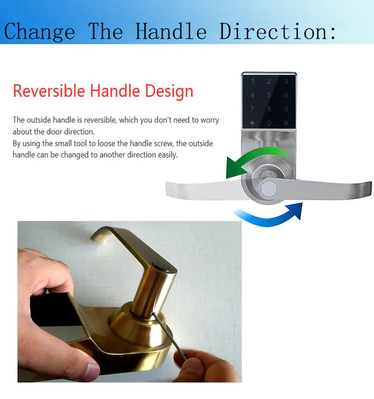 Smart Anti-Theft Door Handle Lock (4 unlock methods) - 2 Colours