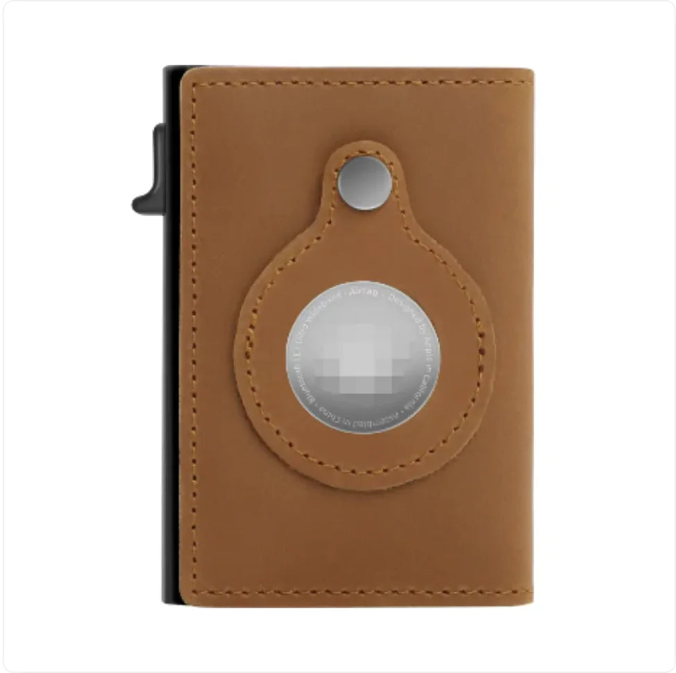 RFID Leather Wallet with AirTag Holder - 5 Colours