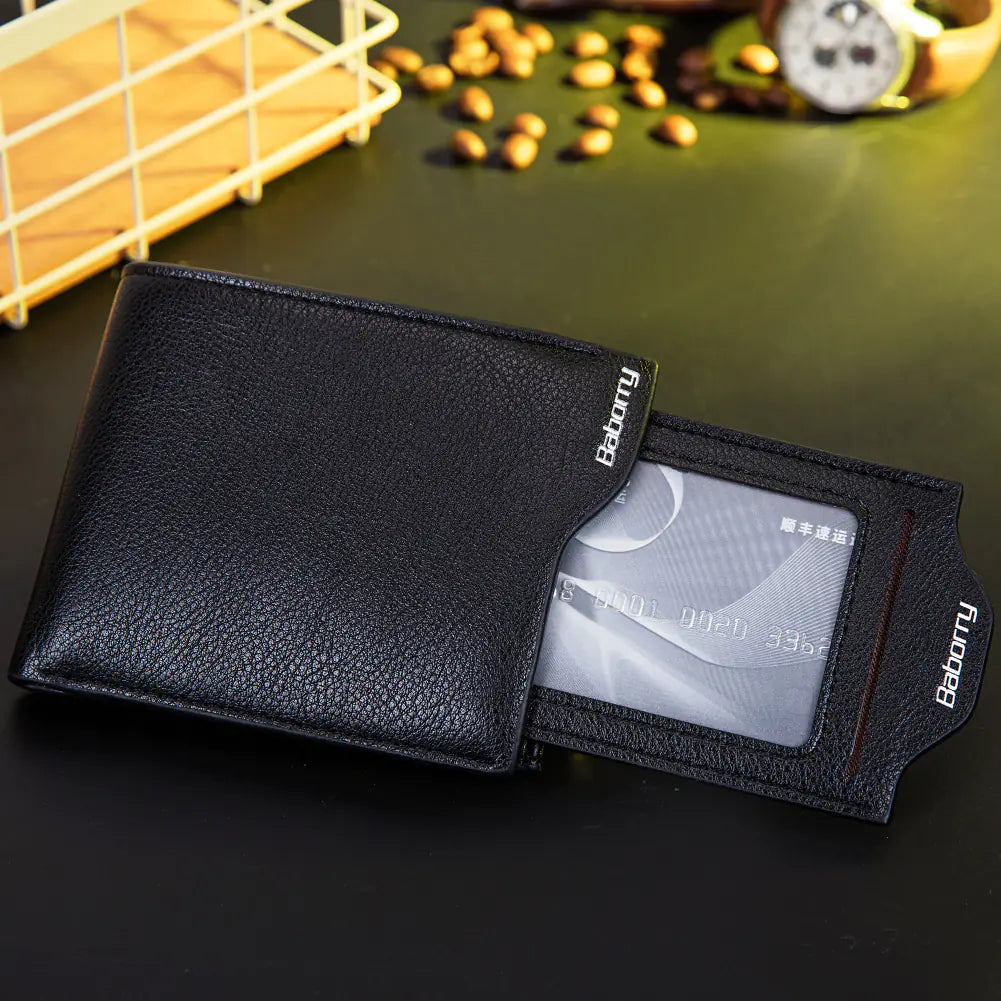 Stylish Baborry RFID Solid Wallet with Card Holder