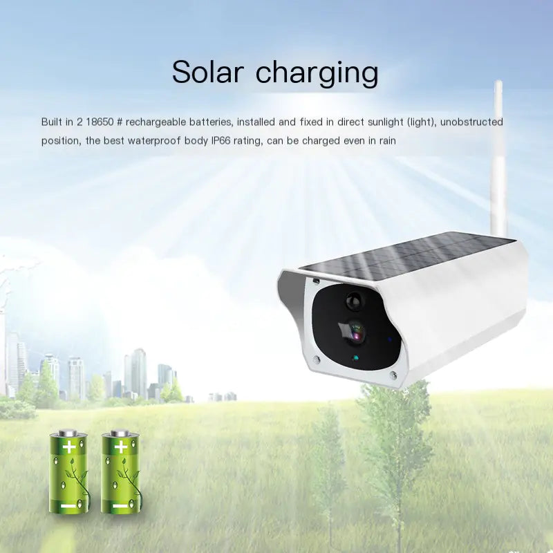 Solar Outdoor Wireless Security Camera with Night Vision