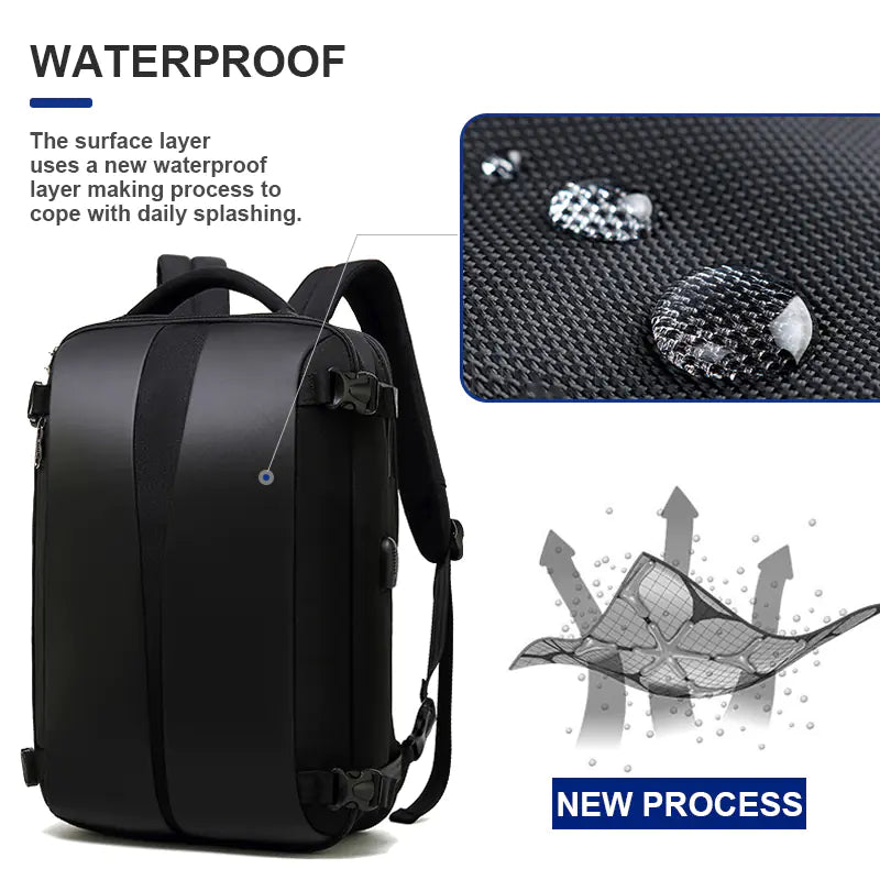 Sleek 17-Inch Anti-Theft Laptop Backpack with USB Charger (3 ways to carry) - 2 Colours