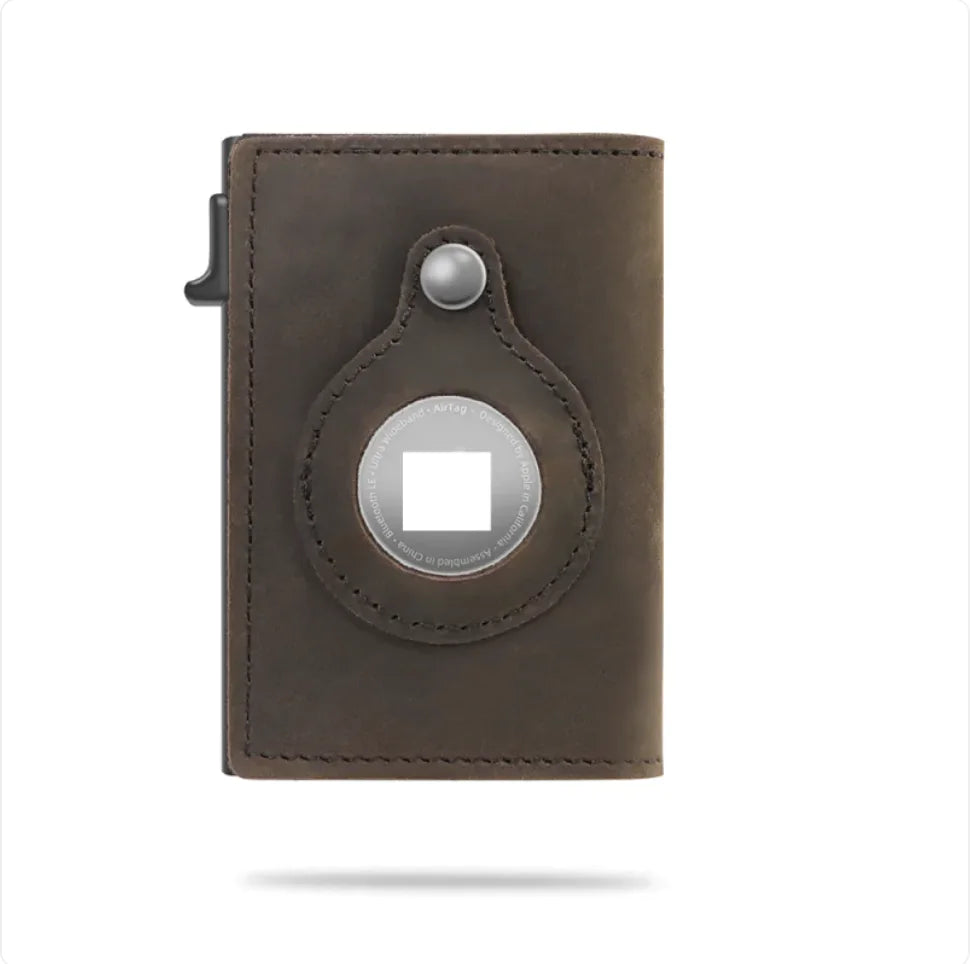 RFID Leather Wallet with AirTag Holder - 5 Colours