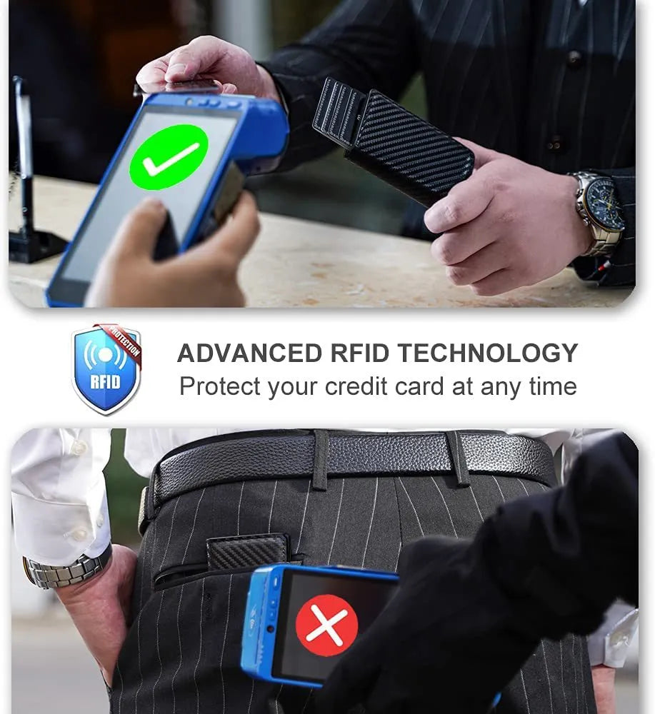 RFID Leather Wallet with AirTag Holder - 5 Colours