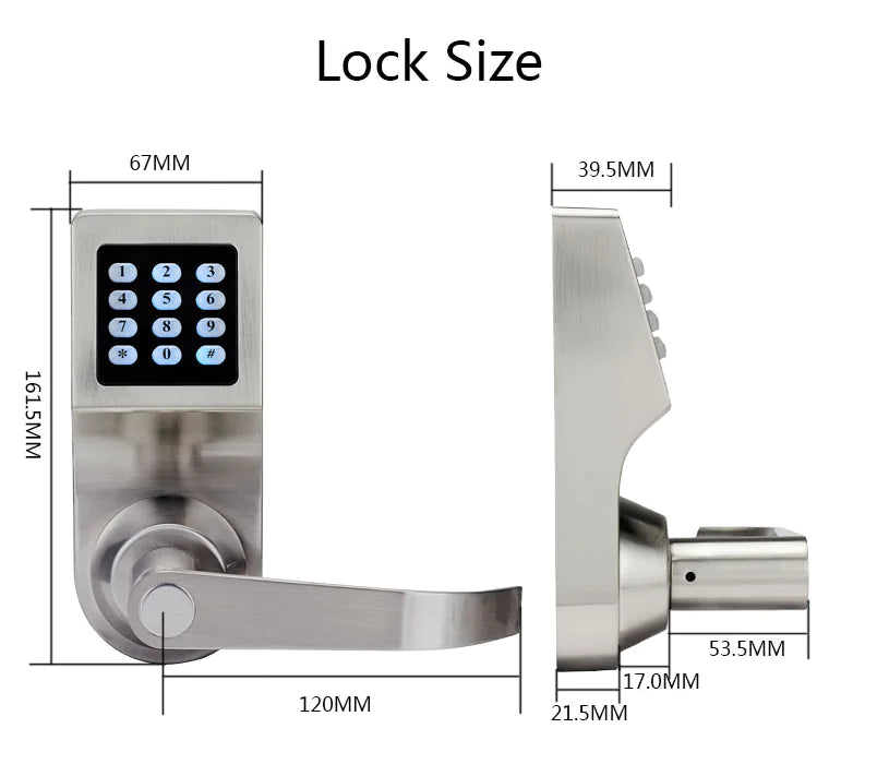 Smart Anti-Theft Door Handle Lock (4 unlock methods) - 2 Colours