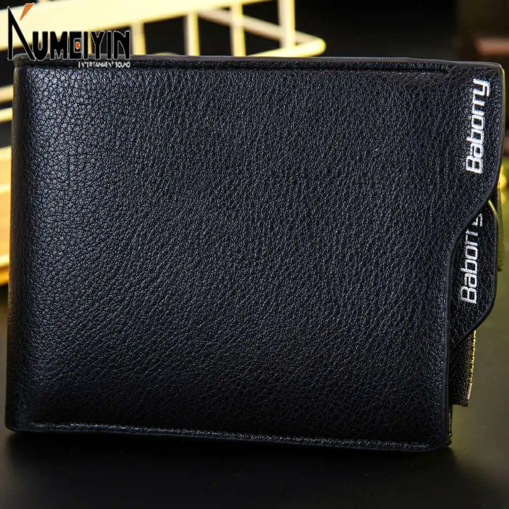Stylish Baborry RFID Solid Wallet with Card Holder