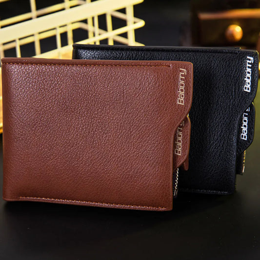Stylish Baborry RFID Solid Wallet with Card Holder