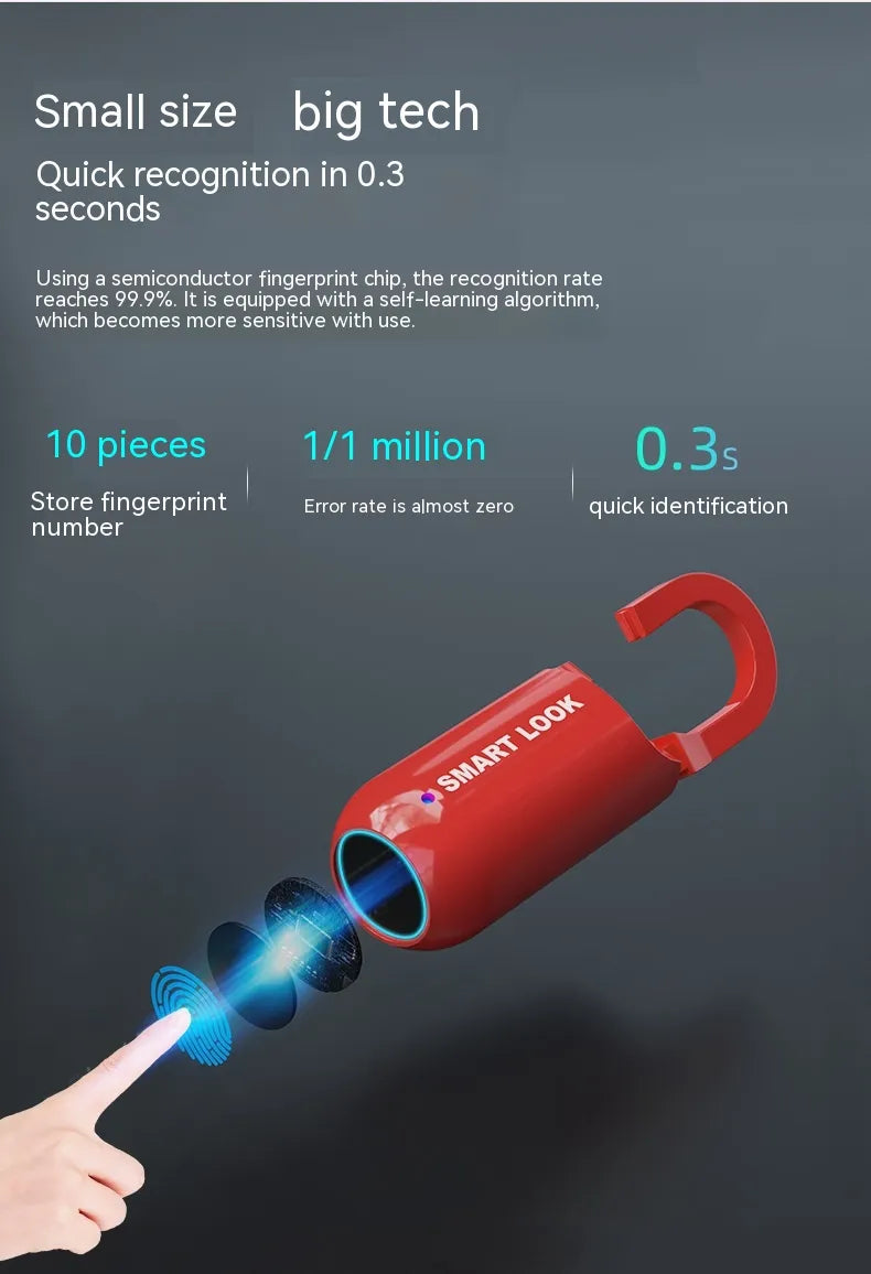 USB Style Fingerprint Lock for Bags/Cases